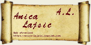 Anica Lajšić vizit kartica